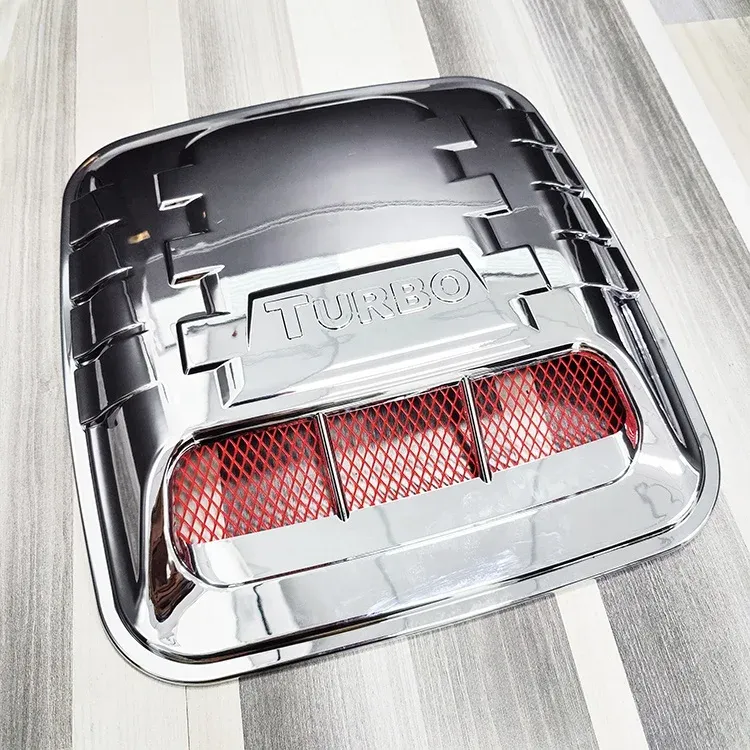 Chrome Bonnet  Hood  Scoop  With Grill