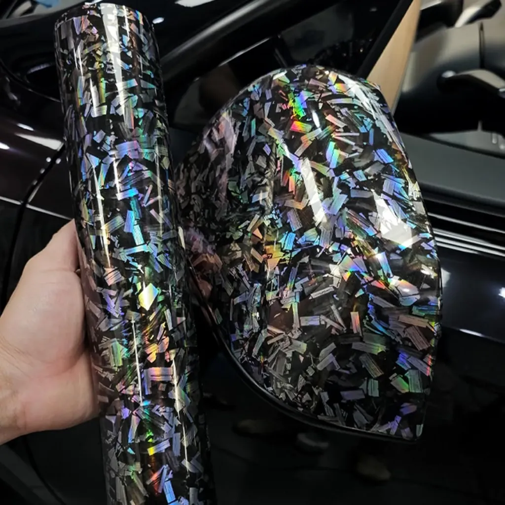Holographic Carbon Fiber Wrap 100cm*150cm