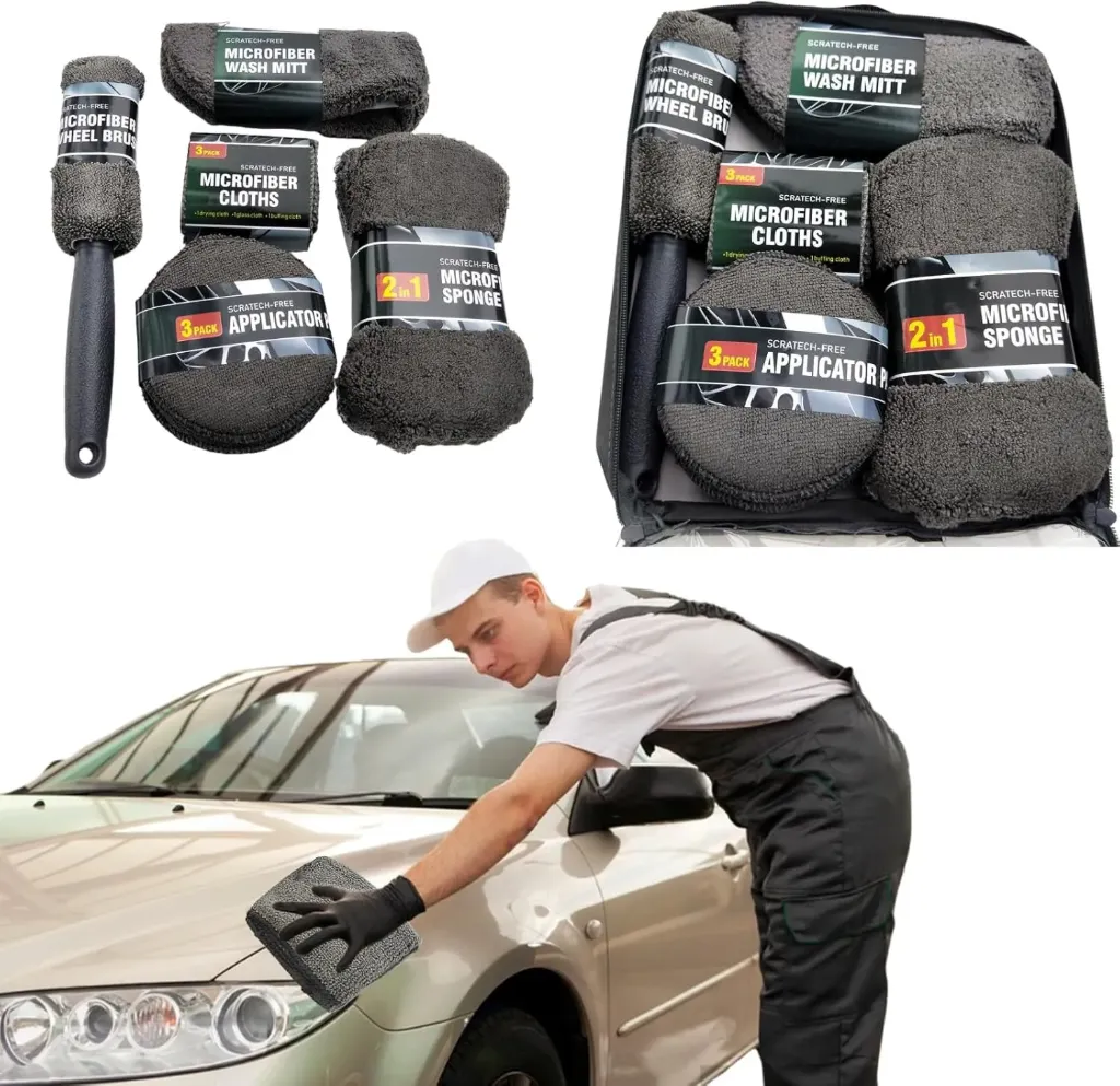 Microfiber Car Washing Kit [9 pcs]