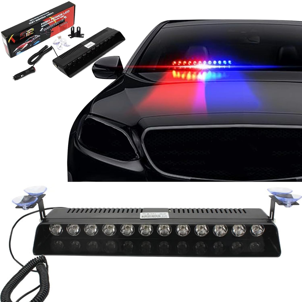 Dashboard Warning Light- Red / Blue 12v