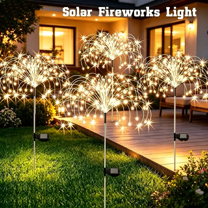 Solar Garden Firework Light 150LED - Warm White
