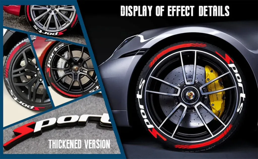 White Wall Tire Sticker (Sports)