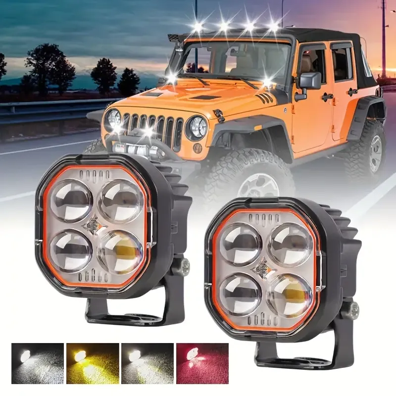 2" Mini LED Spotlight/Work Light White/Yellow/Red 40W