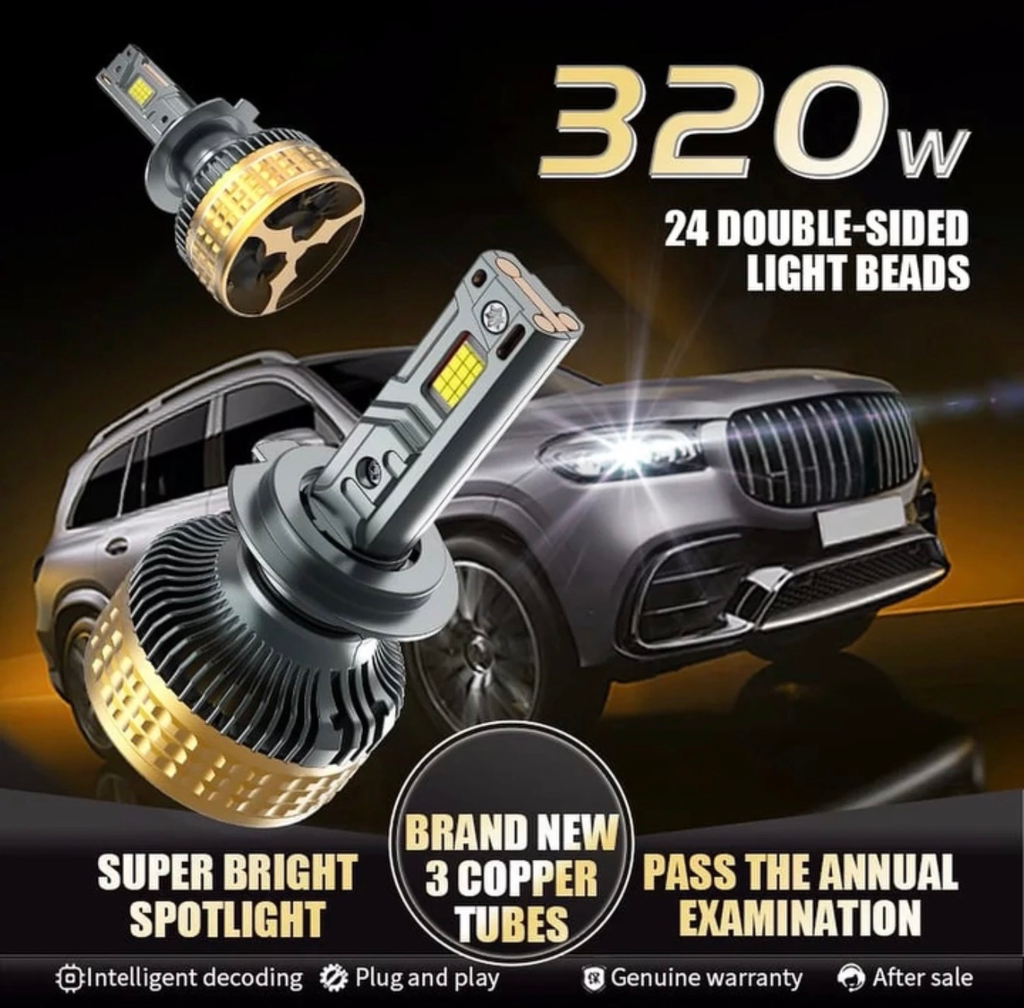 V98 LED Headlight Bulb 320w (H4)