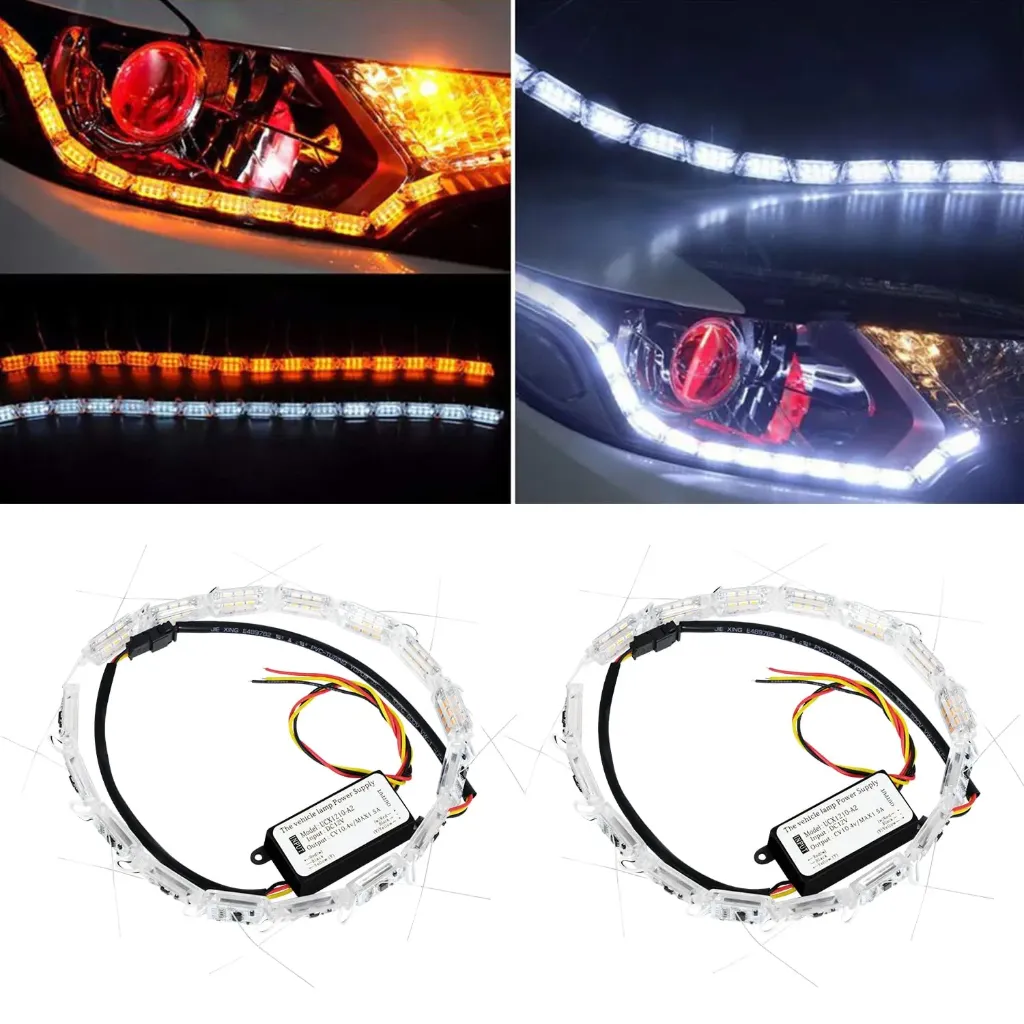 Crystal DRL HEADLIGHT STRIP LIGHT 60CM W/Y