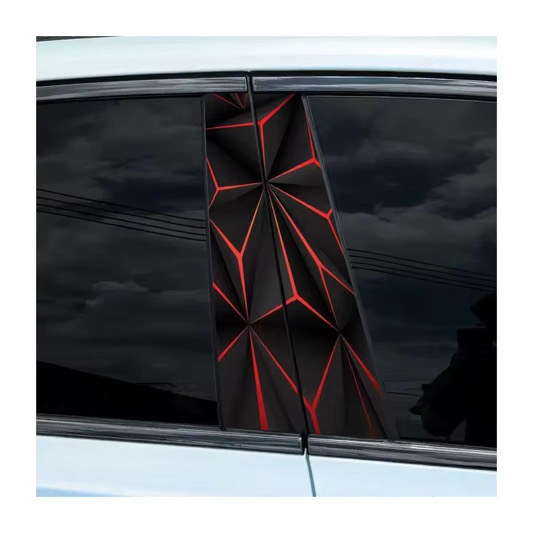 Door Pillar Sticker - Red Matrix