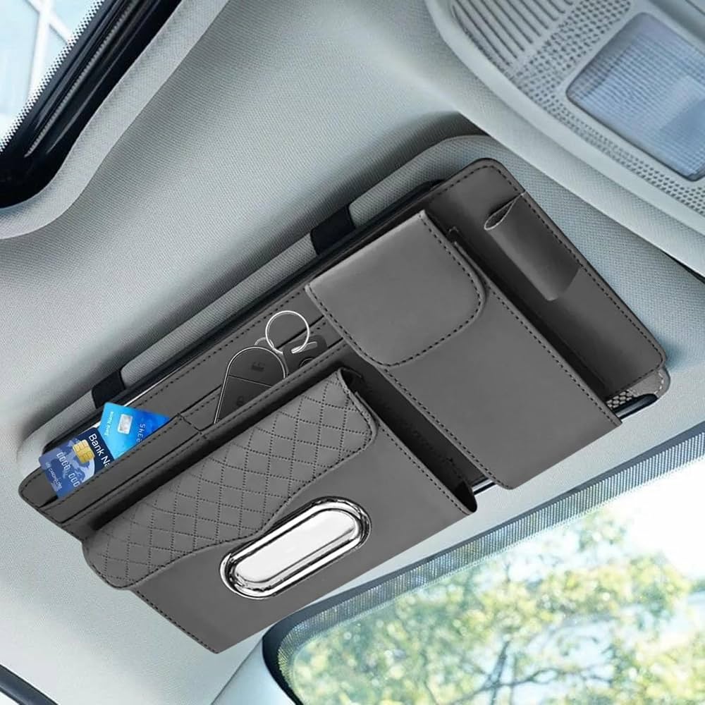 Car Sun Visor Organizer with Tissue Paper