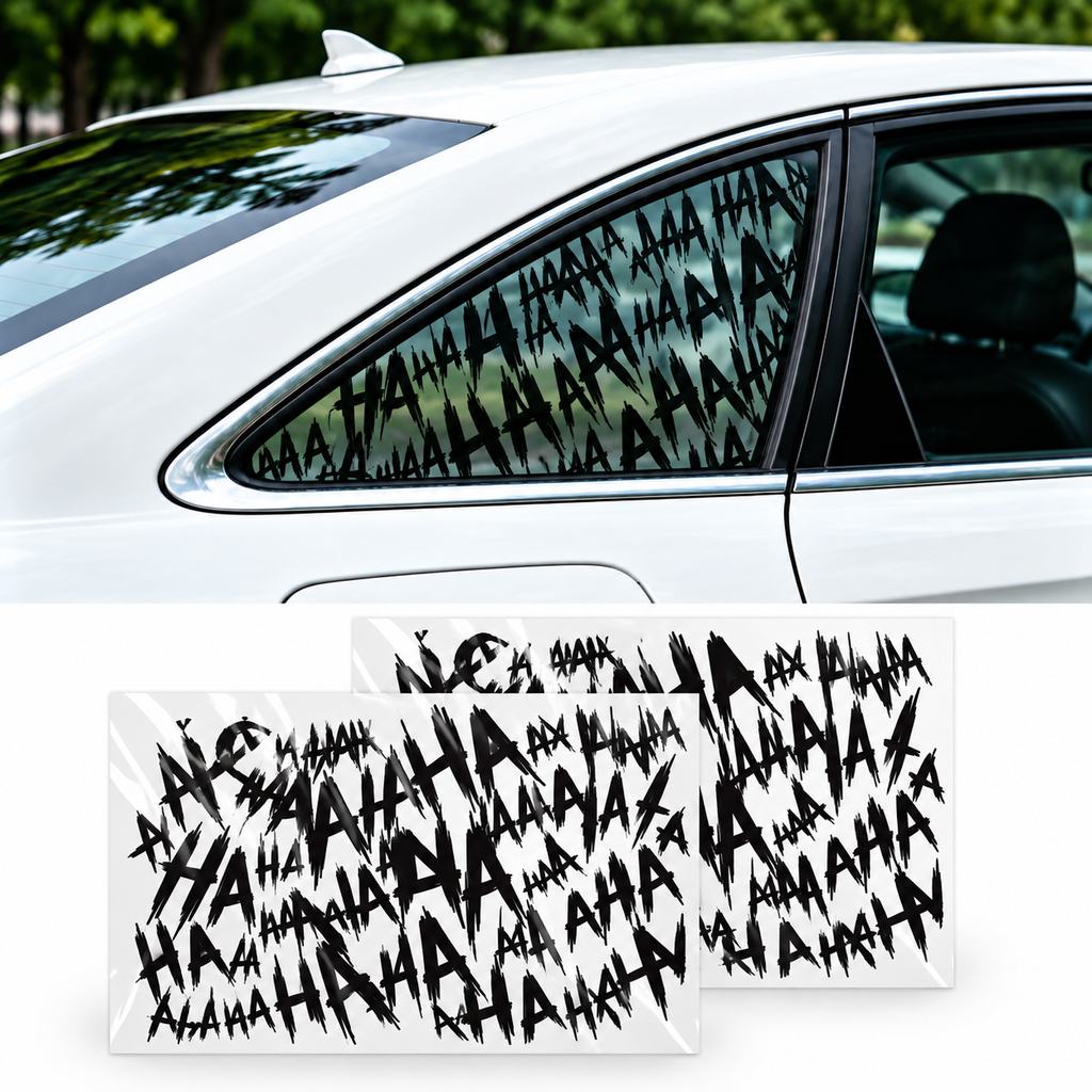 Car Window Sticker 70*50cm - Ha Ha Ha