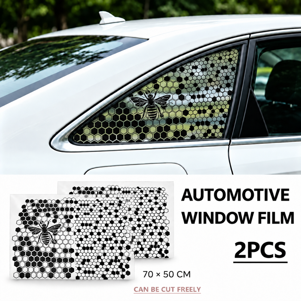 Car Window Sticker 70*50cm - Honeycomb Bee