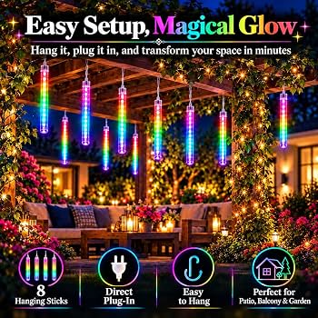 8 Tubes Rain Drop Light  - RGB