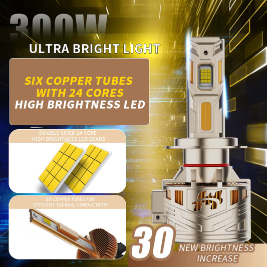 V98 Pro LED Headlight Bulb 4300k 300w - New